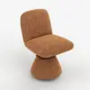 45 cm Performance Boucle Upholstered Swivel Slipper Accent Chair – AUD-H2747