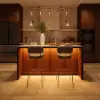 Modern 183 cm Faux Travertine Sintered Stone Kitchen Island with Storage & LED Light