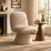 45 cm Performance Boucle Upholstered Swivel Slipper Accent Chair – AUD-H2750