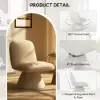 45 cm Performance Boucle Upholstered Swivel Slipper Accent Chair – AUD-H2750