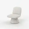 45 cm Performance Boucle Upholstered Swivel Slipper Accent Chair – AUD-H2750