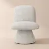 45 cm Performance Boucle Upholstered Swivel Slipper Accent Chair – AUD-H2750