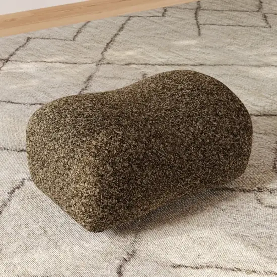 15" Performance Boucle Curve Ottoman – AUD-H2753
