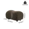 15" Performance Boucle Curve Ottoman – AUD-H2753