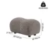 Picture of 15" Performance Boucle Curve Ottoman – AUD-H2754
