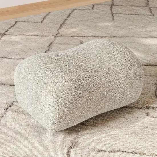 15" Performance Boucle Curve Ottoman – AUD-H2755