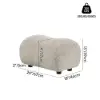 15" Performance Boucle Curve Ottoman – AUD-H2755