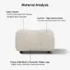 15" Performance Boucle Curve Ottoman – AUD-H2755