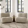 40 cm Performance Boucle Upholstered Curved Slipper Accent Chair – AUD-H2756