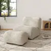 40 cm Performance Boucle Upholstered Curved Slipper Accent Chair – AUD-H2756