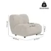 40 cm Performance Boucle Upholstered Curved Slipper Accent Chair – AUD-H2756