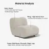 40 cm Performance Boucle Upholstered Curved Slipper Accent Chair – AUD-H2756