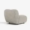 40 cm Performance Boucle Upholstered Curved Slipper Accent Chair – AUD-H2756