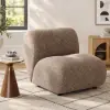40 cm Performance Boucle Upholstered Curved Slipper Accent Chair – AUD-H2757