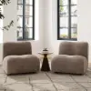40 cm Performance Boucle Upholstered Curved Slipper Accent Chair – AUD-H2757