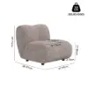 40 cm Performance Boucle Upholstered Curved Slipper Accent Chair – AUD-H2757