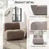 40 cm Performance Boucle Upholstered Curved Slipper Accent Chair – AUD-H2757