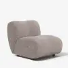 40 cm Performance Boucle Upholstered Curved Slipper Accent Chair – AUD-H2757