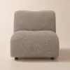 40 cm Performance Boucle Upholstered Curved Slipper Accent Chair – AUD-H2757