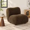 40 cm Performance Boucle Upholstered Curved Slipper Accent Chair – AUD-H2758