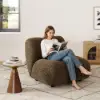 40 cm Performance Boucle Upholstered Curved Slipper Accent Chair – AUD-H2758