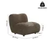 40 cm Performance Boucle Upholstered Curved Slipper Accent Chair – AUD-H2758