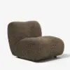 40 cm Performance Boucle Upholstered Curved Slipper Accent Chair – AUD-H2758