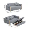 72" Full 2-Seater Linen Convertible Sleeper Sofa – AUD-H2759