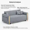 72" Full 2-Seater Linen Convertible Sleeper Sofa – AUD-H2759