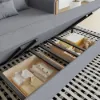 72" Full 2-Seater Linen Convertible Sleeper Sofa – AUD-H2759