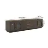 Arune 200 cm Arched Glass Doors Smoked Brown TV Stand with Storage and LED