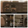 Arune 200 cm Arched Glass Doors Smoked Brown TV Stand with Storage and LED
