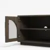 Arune 200 cm Arched Glass Doors Smoked Brown TV Stand with Storage and LED