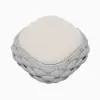 Cocaro Outdoor Hand-Woven Rope Footrest Storage Ottoman in Light Grey