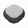 Cocaro Outdoor Hand-Woven Rope Footrest Storage Ottoman in Dark Grey