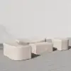 Costra Outdoor 600D Tough Canvas Waterproof Patio Furniture Set Covers in Ivory