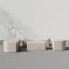 Costra Outdoor 600D Tough Canvas Waterproof Patio Furniture Set Covers in Ivory