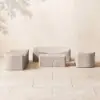 Costra Outdoor 600D Tough Canvas Waterproof Patio Furniture Set Covers in Ivory