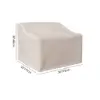 Picture of Tevara Outdoor 600D Tough Canvas Waterproof Patio Furniture Covers in Ivory – 92cm