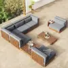Grida Outdoor 600D Tough Canvas Waterproof Patio Furniture Set Covers in Ivory