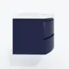 Picture of 35" Navy Floating Single Curved Bathroom Vanity with Sink & Storage