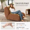 Modern 40 cm Performance Boucle Swivel Slipper Accent Chair