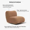 Modern 40 cm Performance Boucle Swivel Slipper Accent Chair