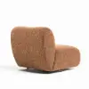 Modern 40 cm Performance Boucle Swivel Slipper Accent Chair