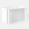 150 cm Modern White Sintered Stone Kitchen Island with Wine Storage