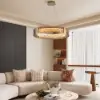 Orlova 24" Crystal Dimmable Ceiling Lights 3 Modes LED Crystal Chandelier
