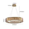 Orlova 24" Crystal Dimmable Ceiling Lights 3 Modes LED Crystal Chandelier