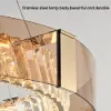 Orlova 24" Crystal Dimmable Ceiling Lights 3 Modes LED Crystal Chandelier