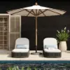 Picture of Costra Outdoor Aluminium & Rope Weave Reclining Chaise Lounge in Black, Set of 2