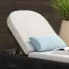Picture of Costra Outdoor Aluminium & Rope Weave Reclining Chaise Lounge in Black, Set of 2